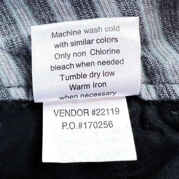 Women's Lilu Brand Bermuda Shorts | Gray Striped | Size 5 | 100% Cotton - Picture 13 of 13